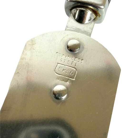 Ekco Kitchen Utensil Lot of 3 Ladle Masher Spreader Stainless Steel Black Handle - Picture 3 of 4